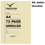 Freedom 72 pages A4 Jotters Unruled